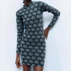 NWT ZARA Metallic Seashell Dress